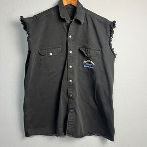 Republic of Texas‎ 2007 Sleeveless Biker XL Distressed Cutoff Eagle Graphic Vest